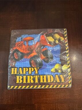 Under Construction Bull Dozer Birthday Party Paper Napkins Party Supplies